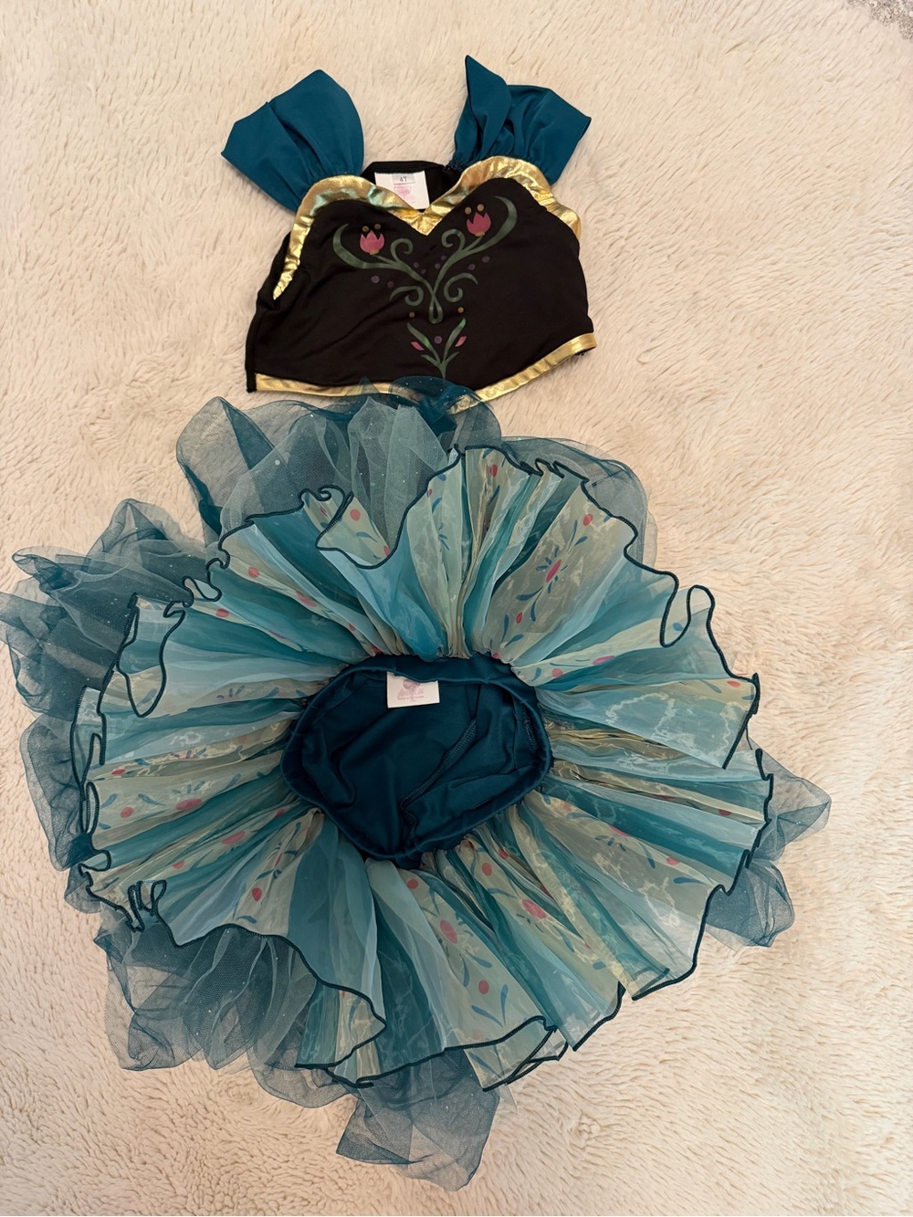 Anna Frozen Princess Tutu Costume for Kids